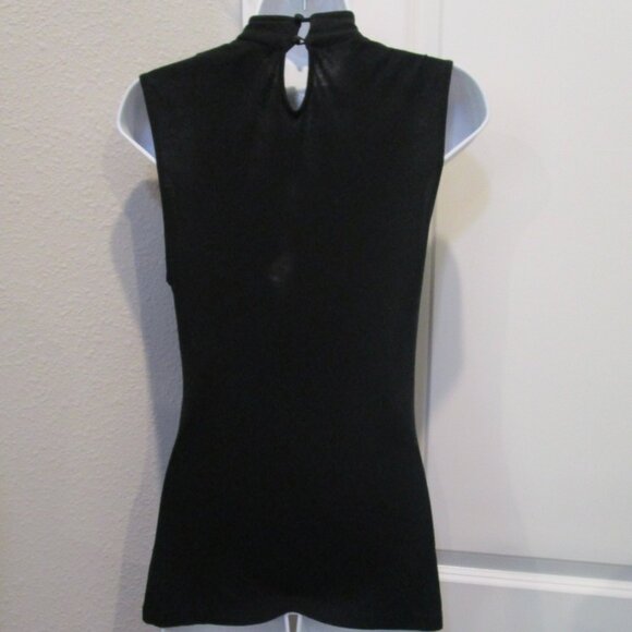 CABLE & GAUGE BLACK PULLOVER SLEEVELESS TOP SM EX COND - Picture 4 of 4